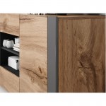 Industrial sideboard 2 doors and 2 drawers VLAD (Black, wood)