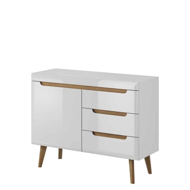 Scandinavian sideboard 1 door and 3 drawers GAIA (White, wood) - image 58782