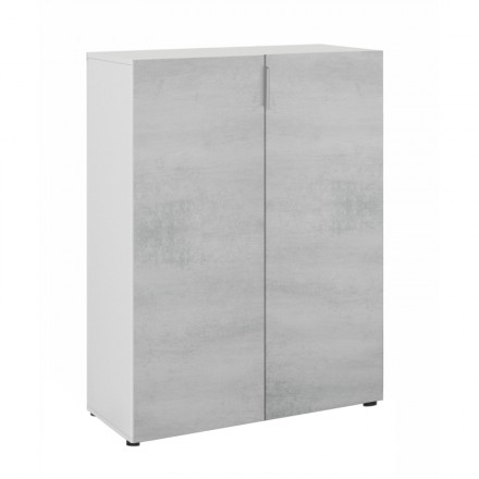 Armario almacenaje 4 puertas BASIC blanco lacado 102 x 163 cm