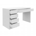 Schreibtisch 5 Schubladen 120 cm CARDE (Weiß)