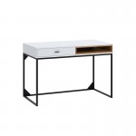 Schreibtisch 1 Schublade und 1 Nische 120 cm OLIE (Weiß, Holz)