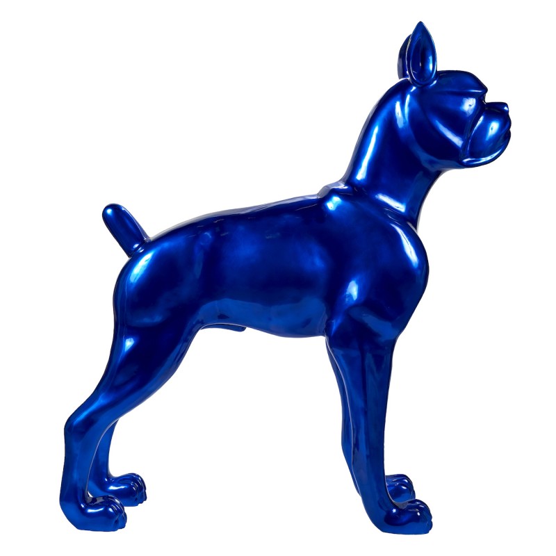 Statue decorative resin design DOG URUS (H152 cm) (Blue metal) - image 59040