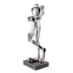 Estatua decorativa resina diseño FROG STANDING TRASH (H77 cm) (Gris)