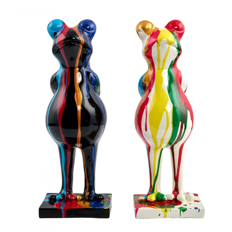 Set de 2 Statues résine design GRENOUILLE FRANGINE (H31 cm) (Multicolore) - image 59051
