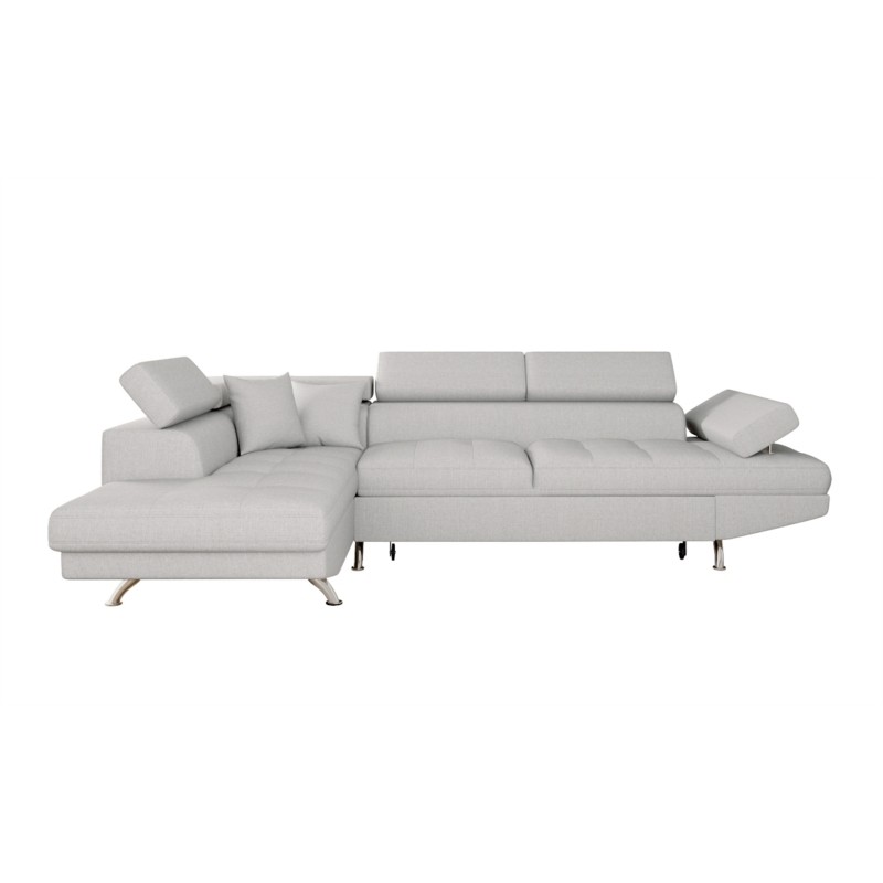 Convertible corner sofa 5 seats fabric Left Corner RIO (Pearl Grey) - image 59070