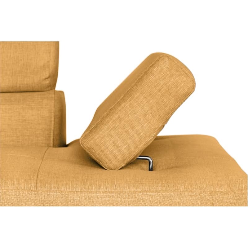Convertible corner sofa 5 places fabric Left Corner RIO (Ochre yellow) - image 59073