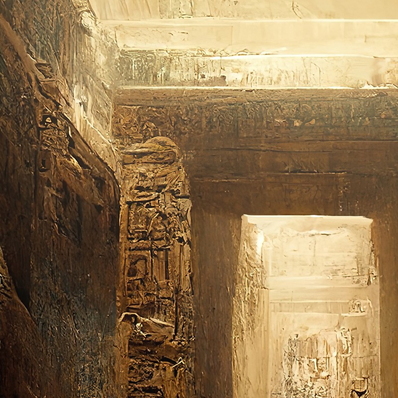 Tischdruck Metallträger Porte d'Osiris (mehrfarbig) - image 59111