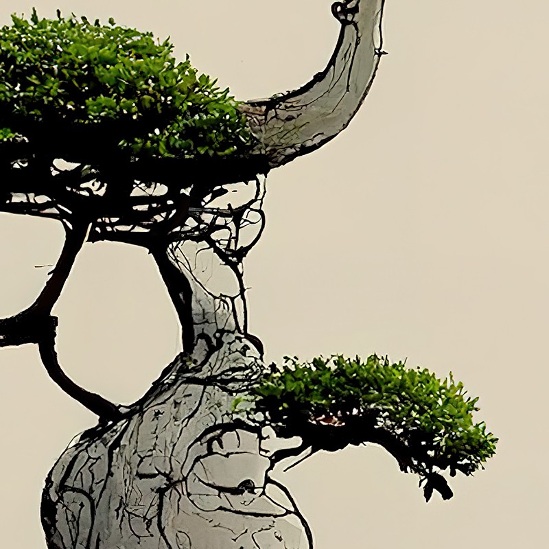 Tavolo da stampa con supporto metallico bonsai (multicolore) - image 59141