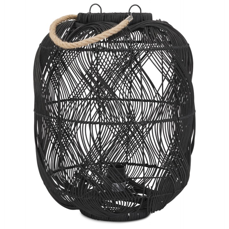 Lámpara de mesa LANTERN rattan (negro) - image 59253