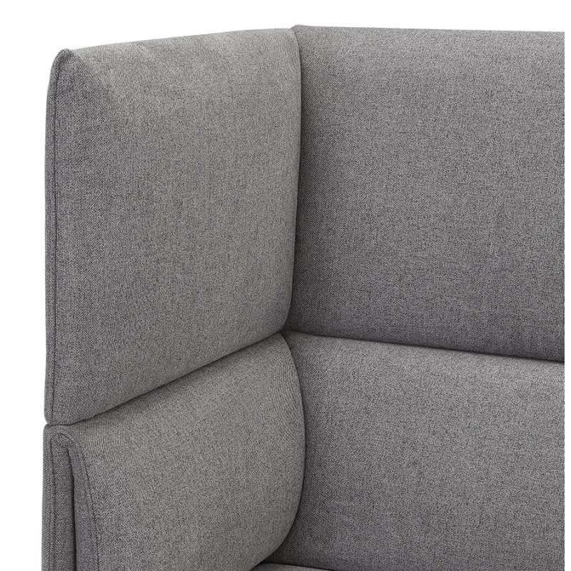 Straight sofa design fabric 2 places DIXON (dark gray) - image 59298