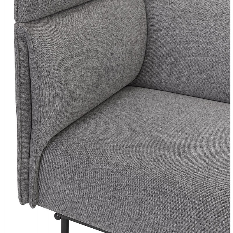Straight sofa design fabric 2 places DIXON (dark gray) - image 59299