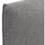 Canapé droit design tissu 2 places DIXON (gris foncé)
