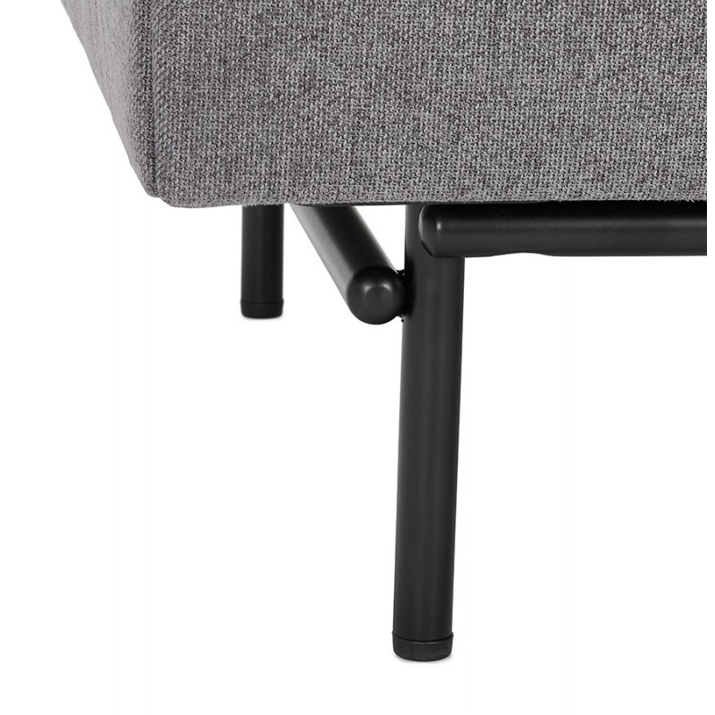 Straight sofa design fabric 2 places DIXON (dark gray) - image 59305
