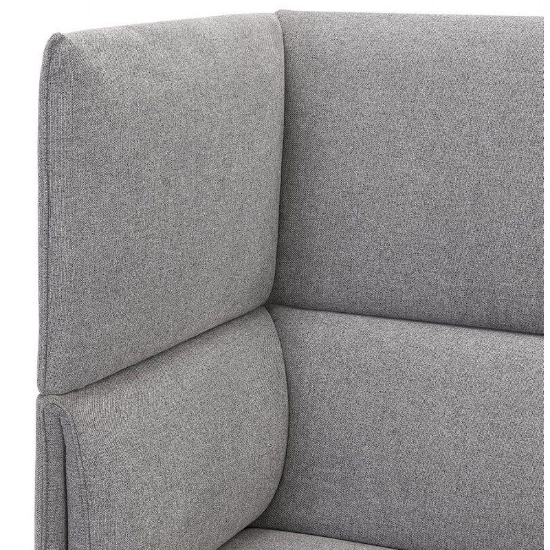 Canapé droit design tissu 2 places DIXON (gris clair) - image 59313