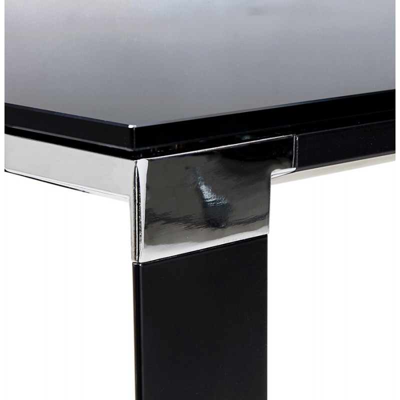 Mesa de reuniones de escritorio en vidrio templado (200x100 cm) BOIN (negro) - image 59326