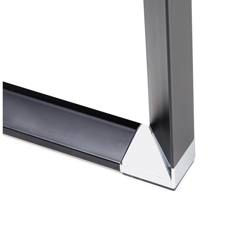 Bureau droit table de réunion design en verre trempé (200x100 cm) BOIN (noir) - image 59335
