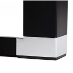 Design corner desk in tempered glass (200x100 cm) MASTER - Reversible angle (black)