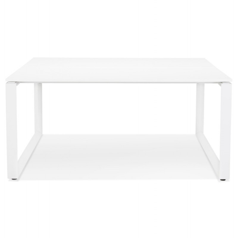 Bureau BENCH table de réunion moderne en bois (140x140 cm) LOLAN (blanc) - image 59349