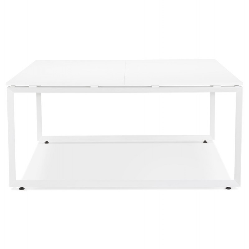 BENCH desk modern wooden meeting table (140x140 cm) LOLAN (white) - image 59350