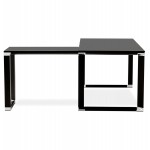 Design corner desk in wood (200x200 cm) CORPORATE - Reversible angle (black)