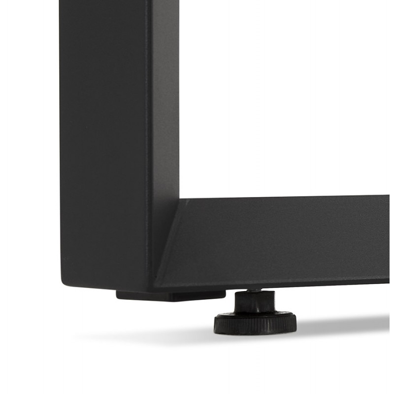 Design corner desk in wood black feet (160x170 cm) OSSIAN (natural finish) - image 59405