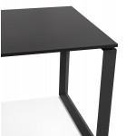 Design Eckschreibtisch aus Holz schwarze Füße (160x170 cm) OSSIAN (schwarzes Finish)