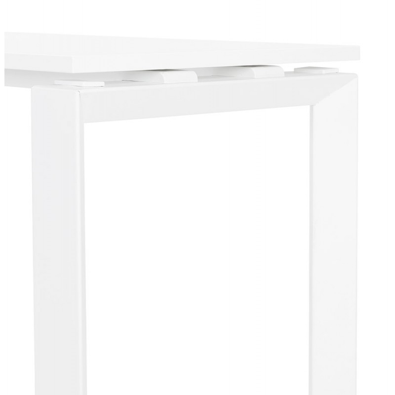 Bureau d'angle design en bois pieds blancs (160x170 cm) OSSIAN (finition blanc) - image 59431