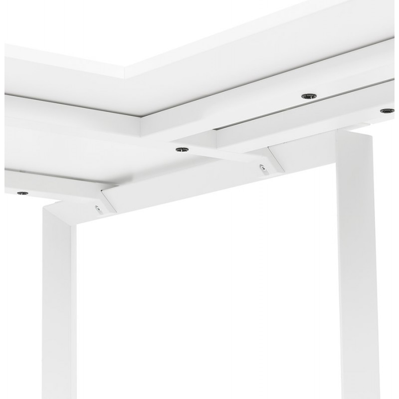 Design corner desk in wood white feet (160x170 cm) OSSIAN (white finish) - image 59432