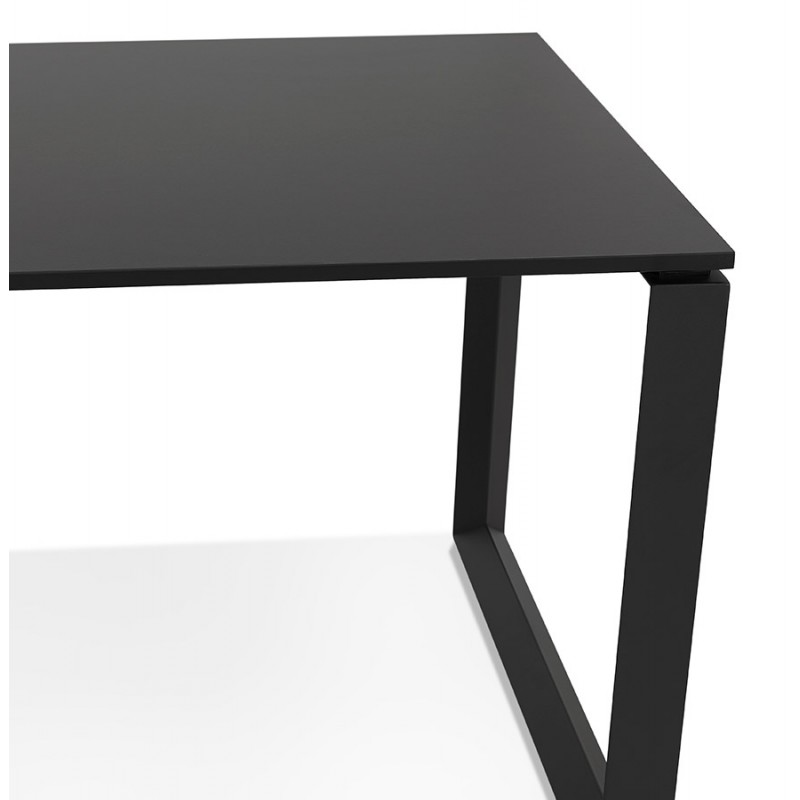 Design gerader Schreibtisch aus Holz schwarze Füße (60x120 cm) OSSIAN (schwarzes Finish) - image 59440