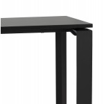 Bureau droit design en bois pieds noirs (60x120 cm) OSSIAN (finition noir)