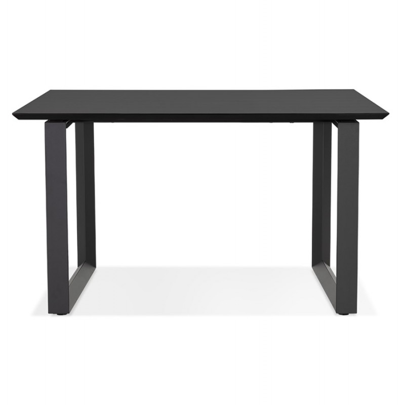 Bureau droit design en bois pieds noirs (70x130 cm) COBIE (finition noir) - image 59453
