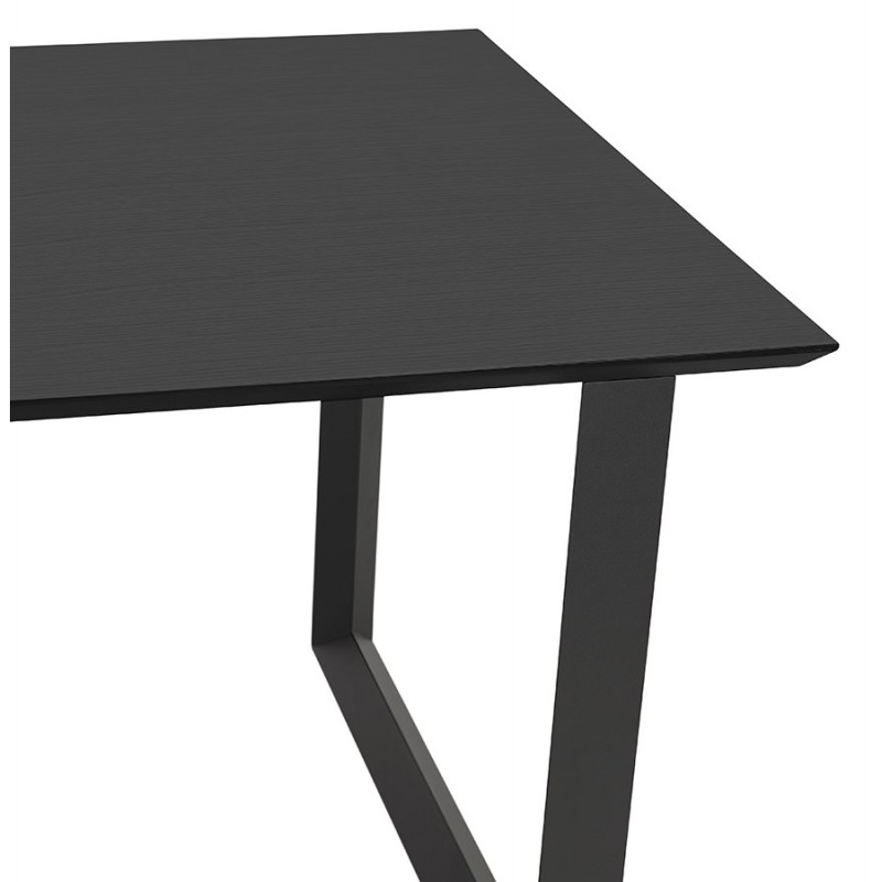Design gerader Schreibtisch aus Holz schwarze Füße (70x130 cm) COBIE (schwarzes Finish) - image 59455