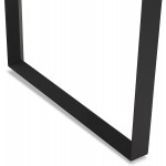 Bureau droit design en bois pieds noirs (70x130 cm) COBIE (finition noir)