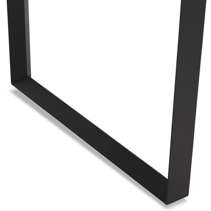 Escritorio recto de diseño en pies negros madera (70x130 cm) COBIE (acabado negro) - image 59458
