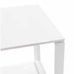 Escritorio recto diseño pies blancos de madera (60x120 cm) OSSIAN (acabado blanco)