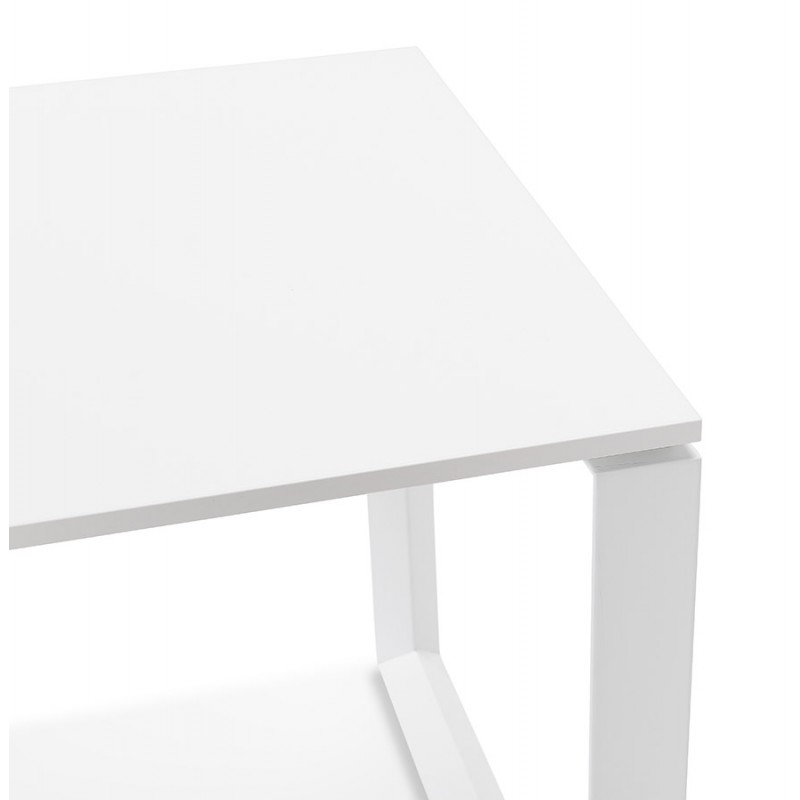 Bureau droit design en bois pieds blancs (60x120 cm) OSSIAN (finition blanc) - image 59464