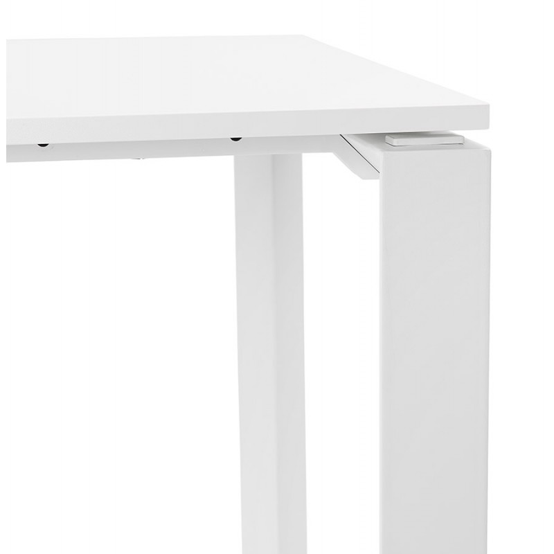 Escritorio recto diseño pies blancos de madera (60x120 cm) OSSIAN (acabado blanco) - image 59465
