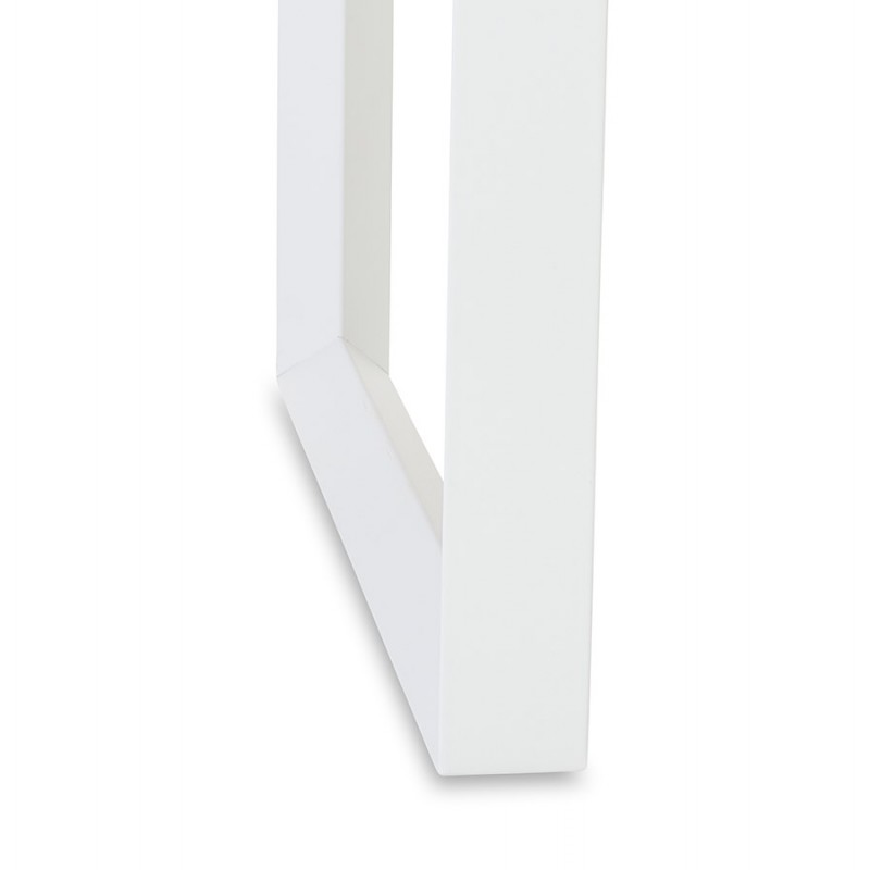 Bureau droit design en bois pieds blancs (70x130 cm) COBIE (finition naturel) - image 59476