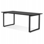 Straight desk design in wood black feet (90x180 cm) COBIE (black finish)