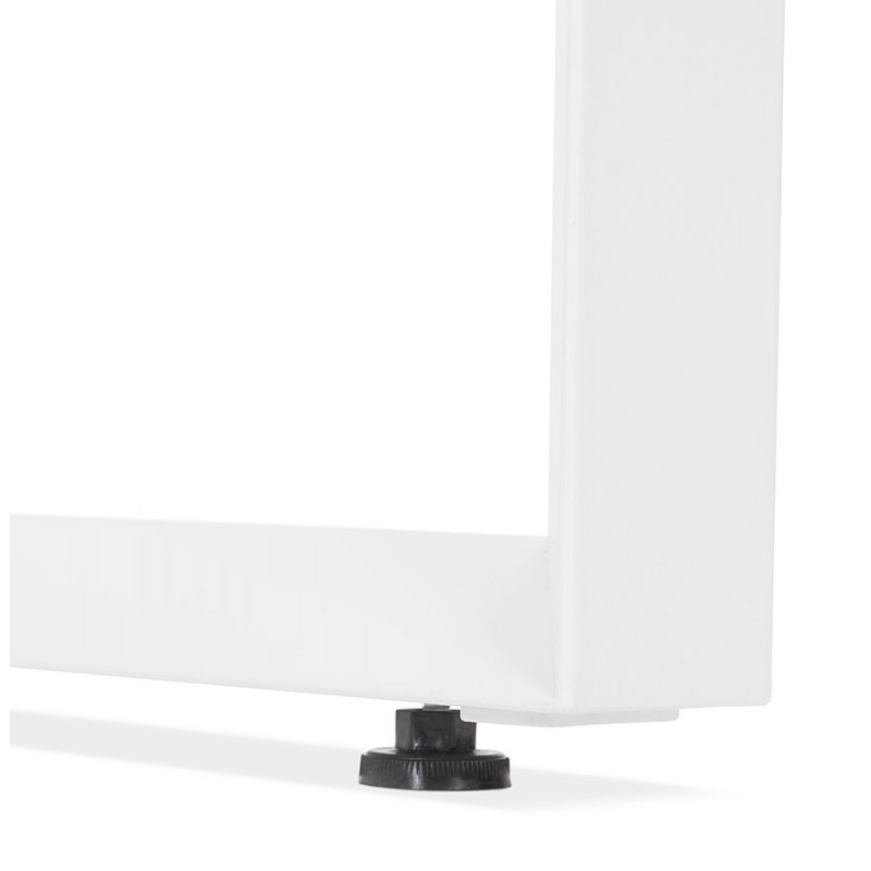 Geradliniges Schreibtischdesign weiße Holzfüße (80x160 cm) OSSIAN (weißes Finish) - image 59559