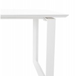 Design straight desk in wood white feet (90x180 cm) COBIE (white finish)