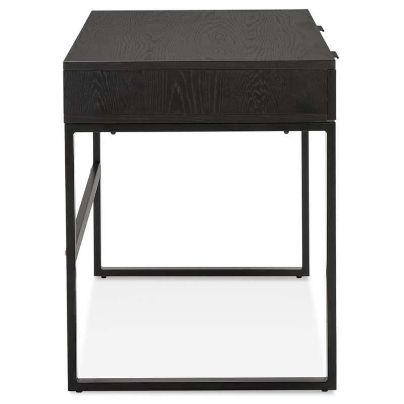 Bureau droit design en bois pieds noirs (60x120 cm) ADDISON (finition noir) - image 59636
