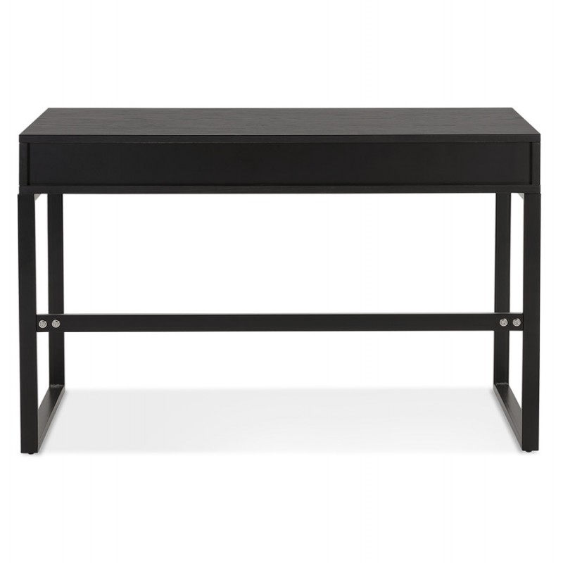 Bureau droit design en bois pieds noirs (60x120 cm) ADDISON (finition noir) - image 59638