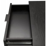 Bureau droit design en bois pieds noirs (60x120 cm) ADDISON (finition noir)