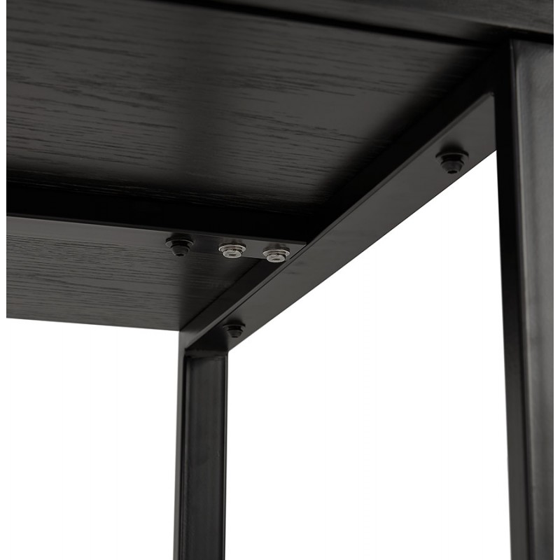 Design gerader Schreibtisch aus Holz schwarze Füße (60x120 cm) ADDISON (schwarzes Finish) - image 59643