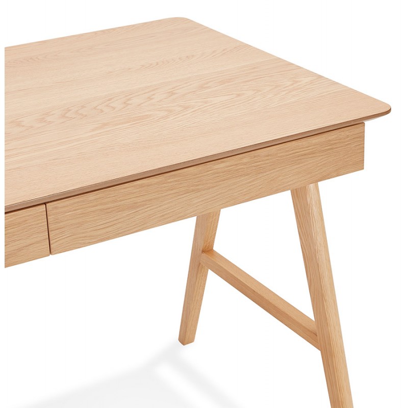 Diseño de escritorio recto en madera (70x120 cm) CURT (acabado natural) - image 59653