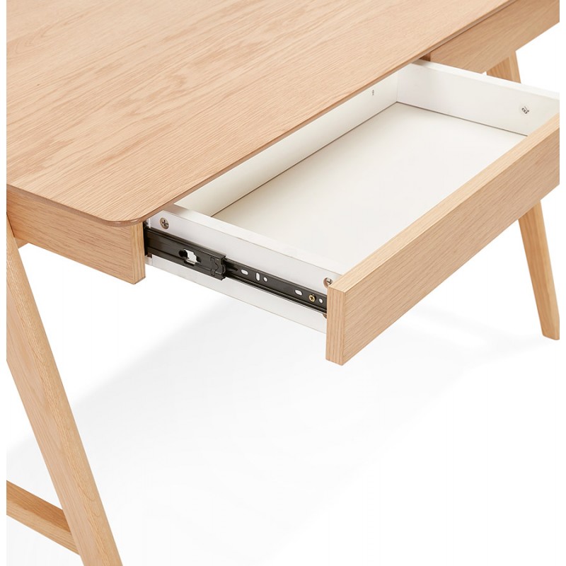Diseño de escritorio recto en madera (70x120 cm) CURT (acabado natural) - image 59656