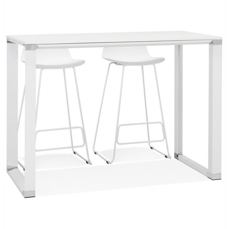 High design wooden desk (70x140 cm) BOUNY MAX (white finish) - image 59699