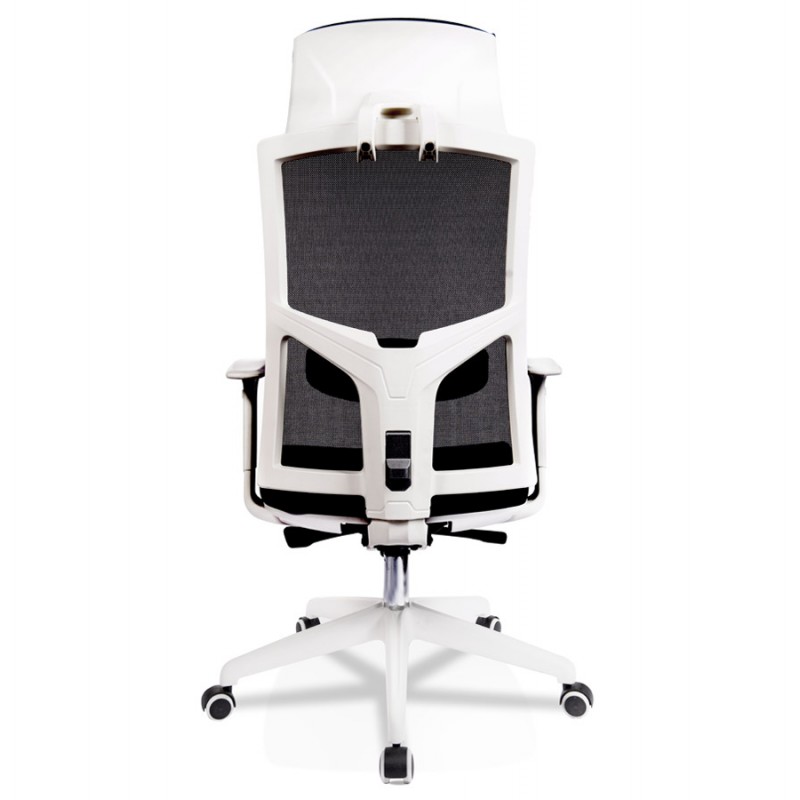 Sedia da ufficio ergonomica in tessuto MIAMI (bianco, nero) - image 59727