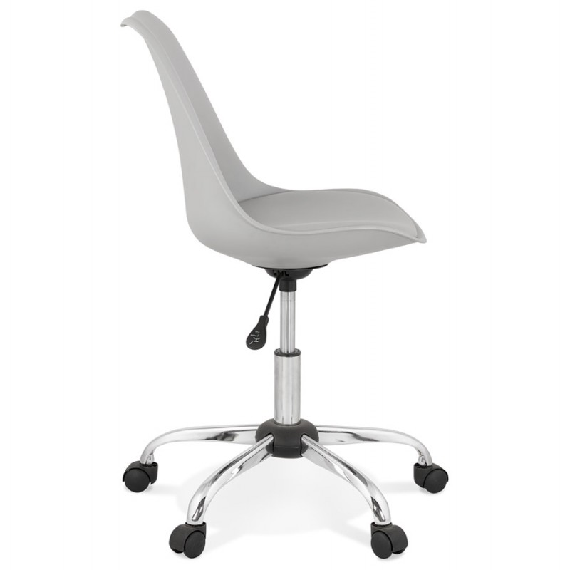 Chaise de bureau design sur roulettes ANTONIO (gris) - image 59787